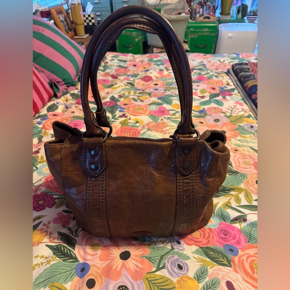 Chic Brown Leather Satchel